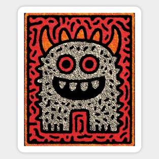Street Art Monster | The Expressive Doodle Creature Magnet